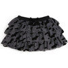 Flocked Bats Halloween Bow Tiered Tutu, Black - Tutus - 1 - thumbnail
