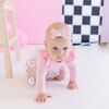 Girly Ghost Halloween Bow Baby Headband, Pink - Headbands - 5