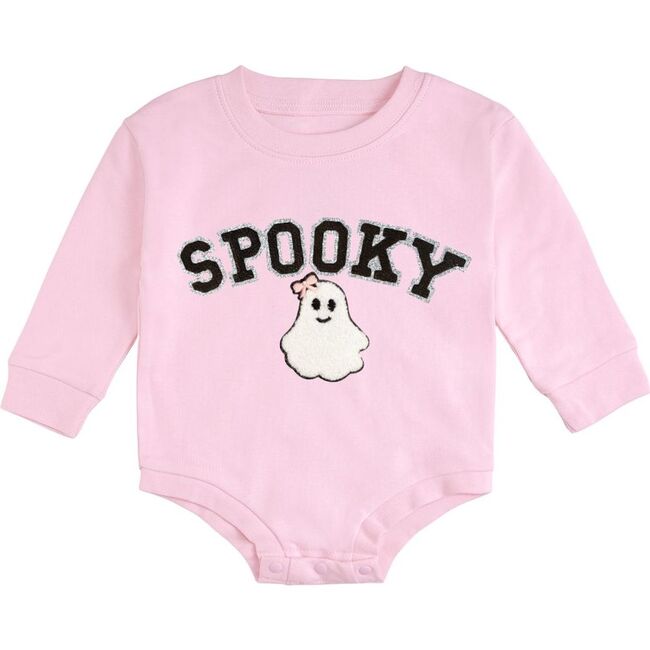 Spooky Patch Halloween Long Sleeve Romper, Ballet