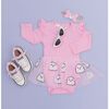 Girly Ghost Halloween Bow Baby Headband, Pink - Headbands - 6