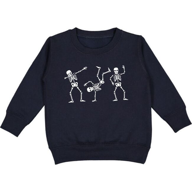Silly Skelly Glow In The Dark Halloween Sweatshirt, Black