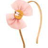 Pumpkin Tulle Bow Headband, Pink - Headbands - 1 - thumbnail