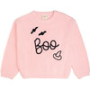 Boo Bat Halloween Knit Sweater, Pink - Sweatshirts - 1 - thumbnail