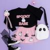 Spooky Babe Patch Halloween Sweatshirt, Black - Sweatshirts - 6