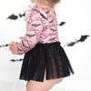 Bat Trellis Printed Halloween Long Sleeve Tutu Bodysuit, Multi - Dresses - 3