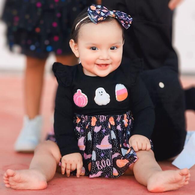 Boo Halloween Tulle Bow Baby Headband, Multi - Headbands - 3
