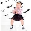 Bat Trellis Printed Halloween Long Sleeve Tutu Bodysuit, Multi - Dresses - 4