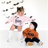 Boo Bat Halloween Knit Sweater, Pink - Sweatshirts - 4