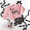 Boo Bat Halloween Knit Sweater, Pink - Sweatshirts - 5