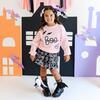 Boo Bat Halloween Knit Sweater, Pink - Sweatshirts - 6