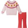 Infant Fair Isle Sweater & Legging Set, Sunflower - Mixed Apparel Set - 1 - thumbnail