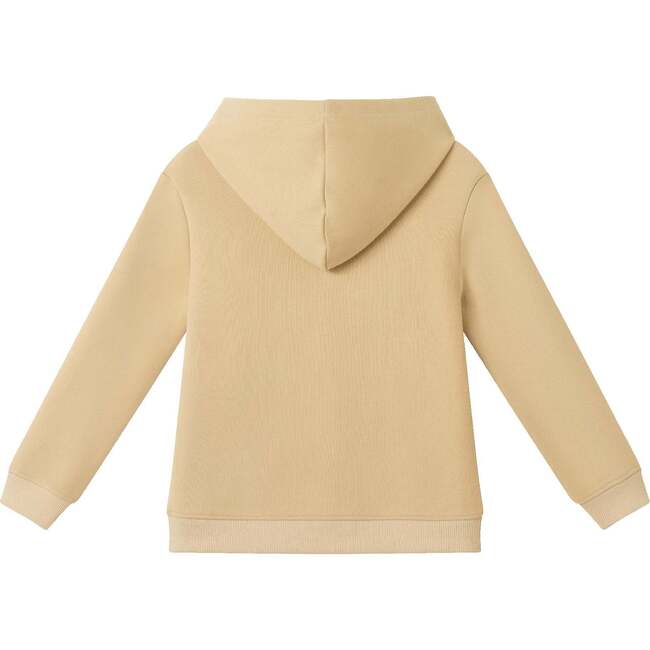 Kids Hooded Patch Sweatshirt & Pant Set, Beige Bulldog - Mixed Apparel Set - 7