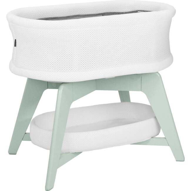 EVI Smart Bassinet, White on Mint