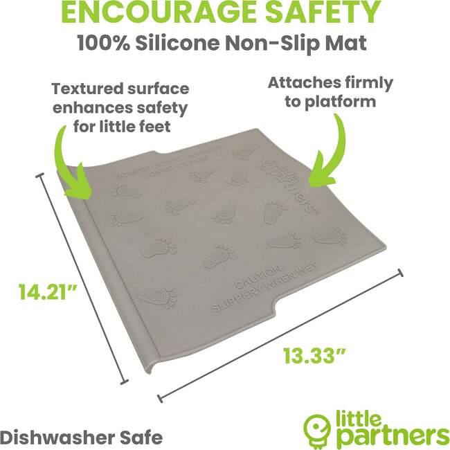 Silicone Mat for Learn 'N Fold Learning Tower®, Grey - Play Tables - 4