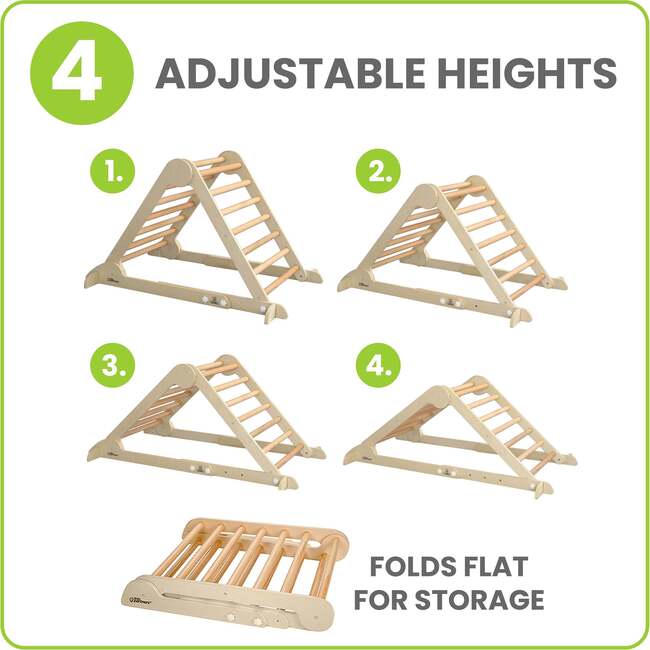Learn 'N Climb Triangle - Knock Down, Natural - Activity Gyms - 4