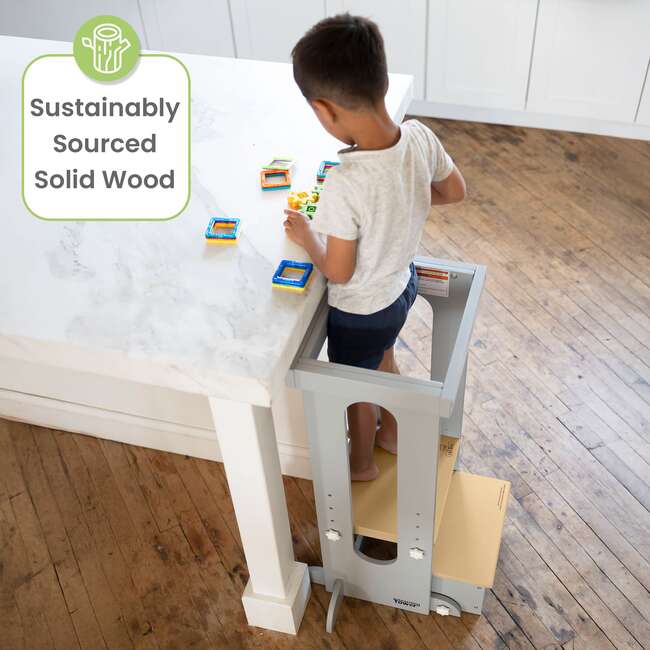 Explore 'N Store® Learning Tower®, Silver Drp w/Natural - Play Tables - 3