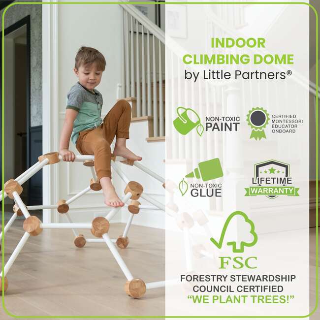 Indoor Climbing Gym - Large, Soft White w/Natural - Activity Gyms - 6