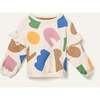 Recycled Cotton Mon Coeur Ruffled Sweatshirt, Multi - Sweatshirts - 1 - thumbnail