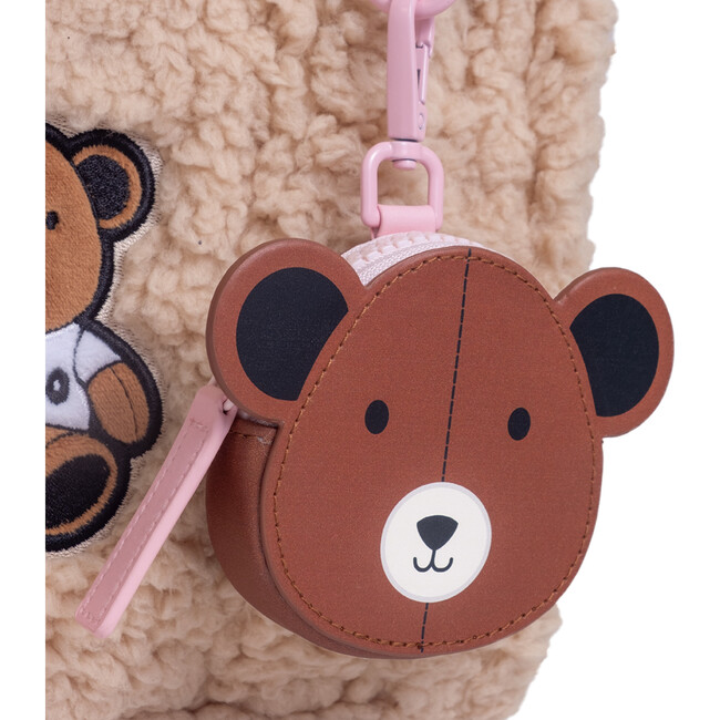 Sherpa Tote Bag with Matching Coin Purse, Teddy Bear - Bags - 7