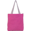 Color Block Tote – Corduroy & Sherpa Bag with Double Pockets + Cozy Coin Purse - Hibiscus Pink - Bags - 3