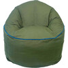 Campus Round Bean Bag, Cotton Canvas Olive - Kids Seating - 1 - thumbnail