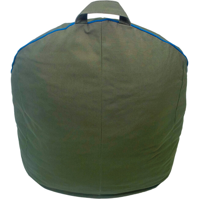 Campus Round Bean Bag, Cotton Canvas Olive - Kids Seating - 4
