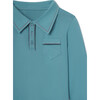 Long Sleeve Jackson Polo in Adriatic Blue - Polo Shirts - 2