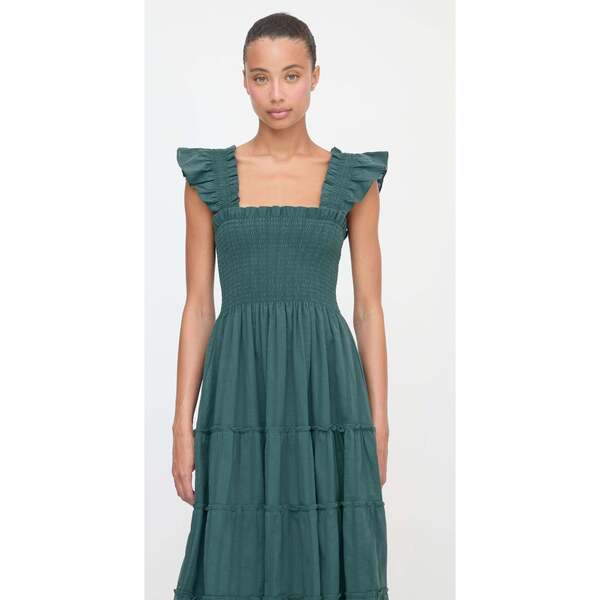 green emerald velvet dress The Ellie Nap Dress in Light Pink Trellis Xxxxl main image 0
