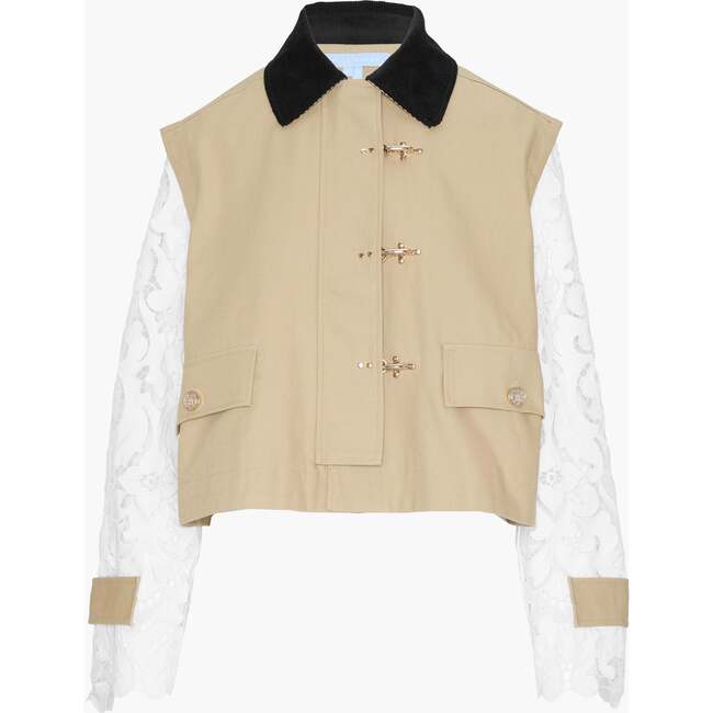 The Clarisse Jacket, Khaki Canvas - Jackets - 1