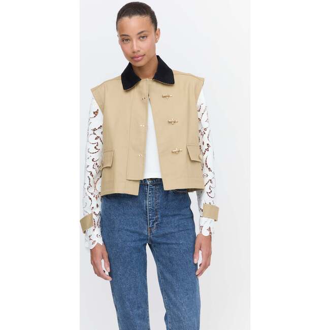 The Clarisse Jacket, Khaki Canvas - Jackets - 2