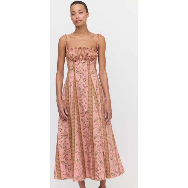 The Maisie Dress, Rust Dandelion Floral Stripe - Dresses - 3