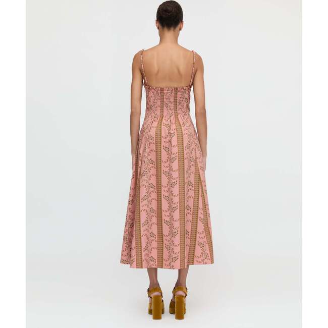 The Maisie Dress, Rust Dandelion Floral Stripe - Dresses - 5