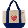 Teacher Mini Canvas Tote, Blue - Bags - 1 - thumbnail
