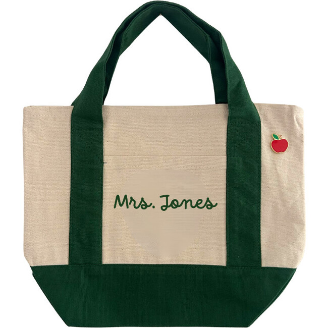 Personalized Mini Canvas Tote, Green