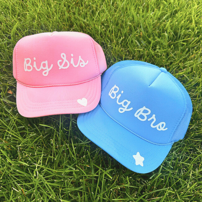 Big Sis Trucker Hat, Pink - Hats - 2