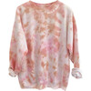 Personalized Adult Tie-Dye Sweatshirt, Dustdye Rose Pink/Beige - Sweatshirts - 5