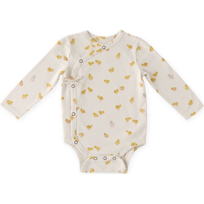 The Littles Long Sleeve Kimono One-Piece, Cheerful-Chick