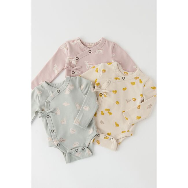 The Littles Long Sleeve Kimono One-Piece, Dear-Lamb - Onesies - 6