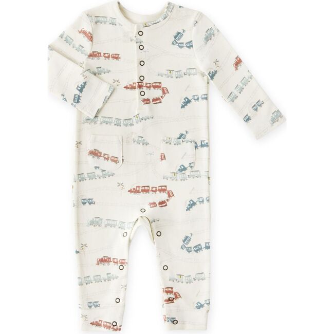 Henley Patch Pocket Romper, Locomotive