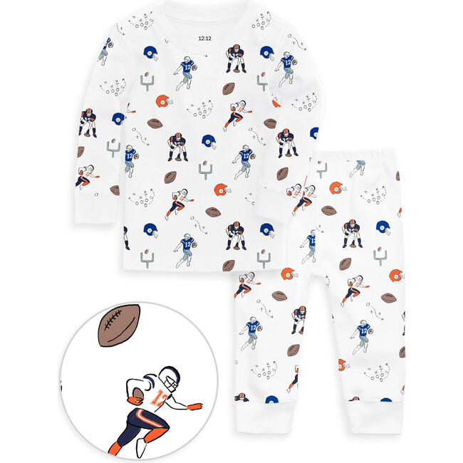 The Organic Long Sleeve Pajama Set, Football