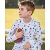 The Organic Long Sleeve Pajama Set, Football - Pajamas - 4
