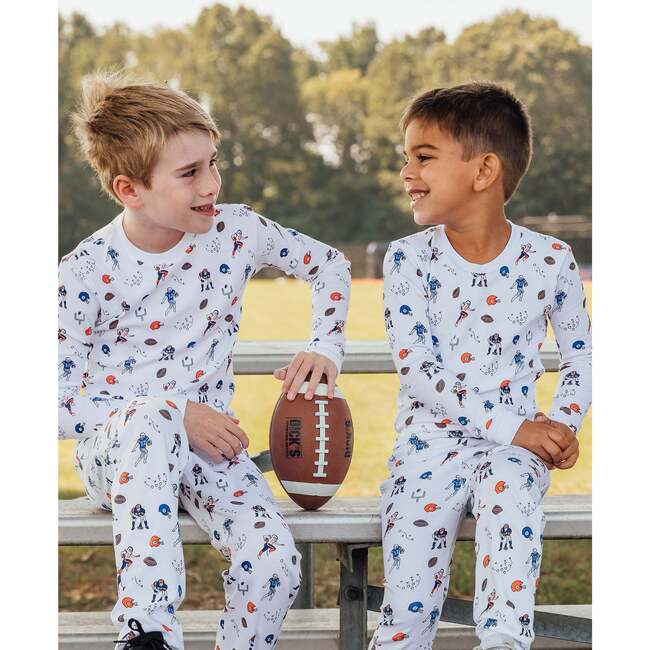 The Organic Long Sleeve Pajama Set, Football - Pajamas - 5