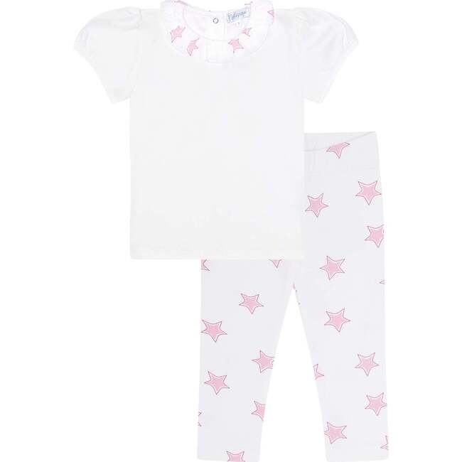 Pink Stars Tee-Leggings Set