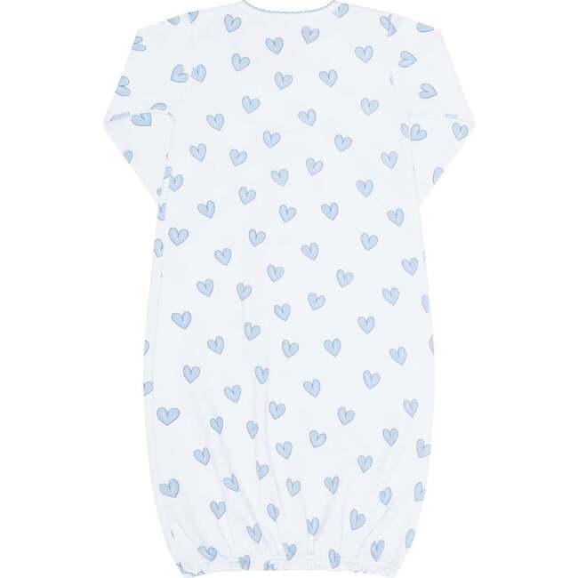 Blue Heart Print Gown - Nightgowns - 2
