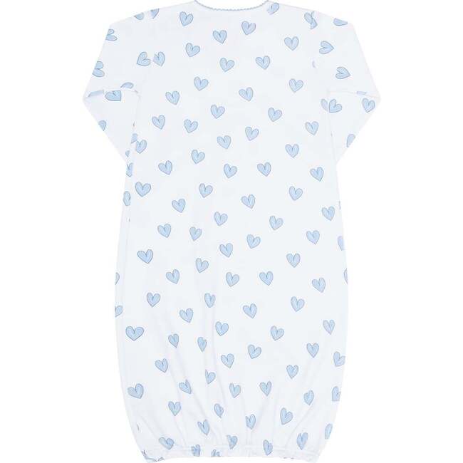 Blue Heart Print Gown - Nightgowns - 3