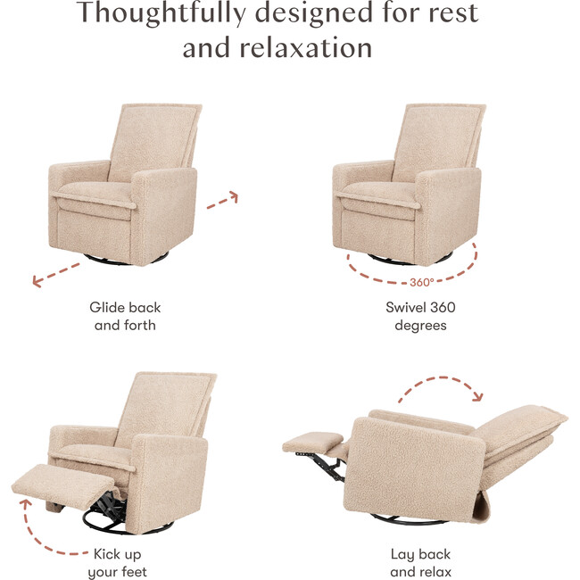 Cali Flange Gliding Swivel Recliner - Glider - 2