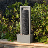 Teamson Home Framed Layered Rock Design Outdoor Water Fountain with Warm Glow Lighting - Fountains - 2