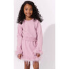 Pink Feather Sweat Suit - Mixed Apparel Set - 3