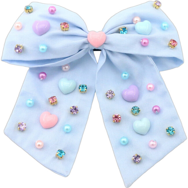 Multi Hearts Bow, Blue