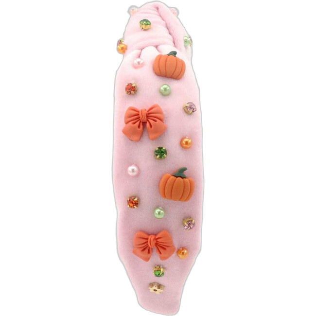 Happy Fall Headband, Pink - Headbands - 2